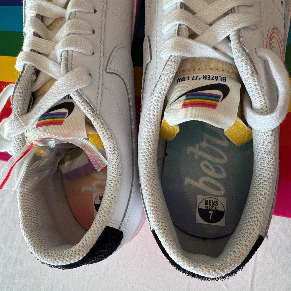 Nike Blazer Low 77" Vintage Be True Rainbow LGBTQ NEW UNISEX W8.5 M7 - Picture 12 of 12